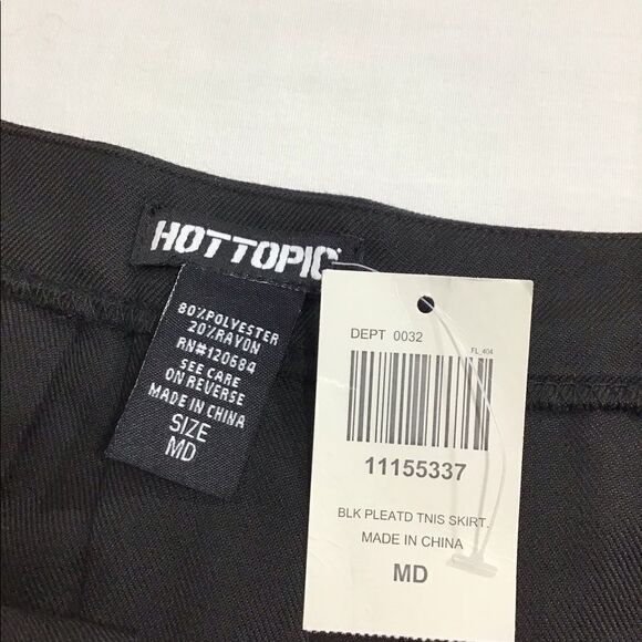 Hot Topic Black Pleat Tennis Skirt New With Tag Size MD - Picture 11 of 11
